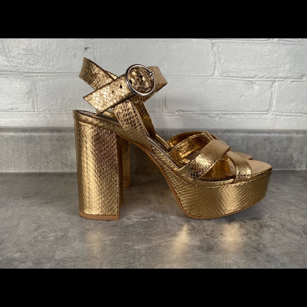 Gold Platform Heels